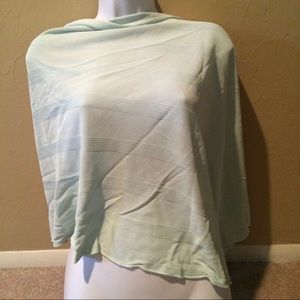 MADE IN ITALY CANE E GATTO pale aqua light poncho